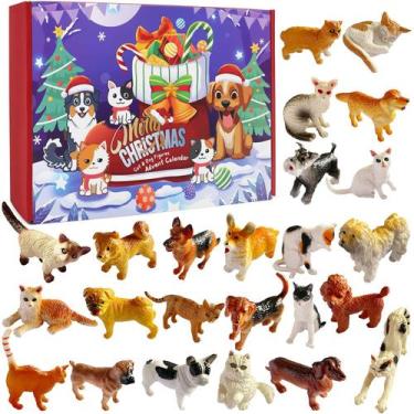 Imagem de Calendário do Advento PARSUP 2024 Christmas Cat Dog Figures Kids