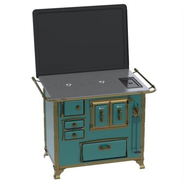 Imagem de Fogao a Lenha Venax GII n 2 Renaissance Turquesa Cald SD