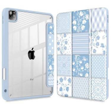 Imagem de Tuiklol Capa para iPad Pro de 11 polegadas M2 2022 geração 4ª geração - Suporte de lápis embutido à prova de choque, capa traseira transparente transparente adequada para iPad 11 polegadas 2021 2020