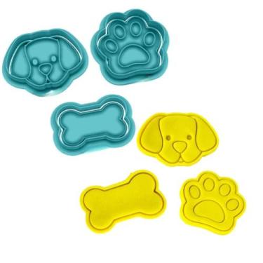 Imagem de Kit 3 Cortador Pet Cachorro Pata Osso 5CM - Embody 3d