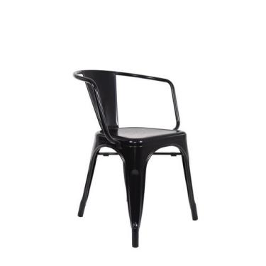 Imagem de Cadeira Tolix Com Braços - Cor Preta - shopshop