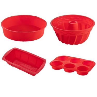 Imagem de Jogo Formas Sortida Redonda Espiral Pães Cupcake Silicone - QUALITY HO