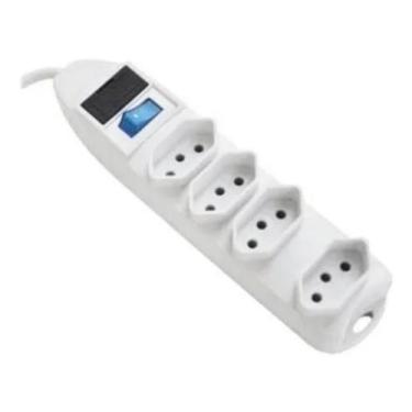 Imagem de Filtro Linha Régua De Extensão Elétrica Inova 10a 4 Tomadas