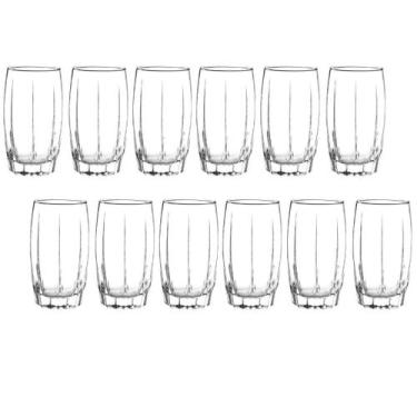 Imagem de Jogo 12 Copos De Vidro transparente Lond Drink 374ML Amadeus - CRISTAR