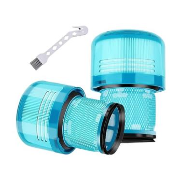 Imagem de Adequado para aspirador de pó portátil sem fio Dyson V15/V11/SV14 filtro hepa elemento de filtro verde duas escovas de limpeza uma