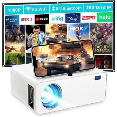 Imagem de Projetor Wielio Native 1080P 12000 lúmens Bluetooth Wifi