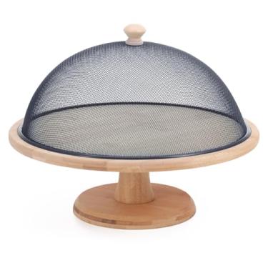 Imagem de PRATO P/BOLO COM PE E TELA PROTEGO AZUL 30x23,2cm