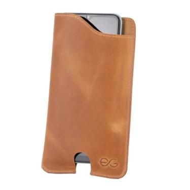 Imagem de Bainha Porta Celular Capinha Rústica 100% Couro Legítimo Saca Rápido(marrom claro)