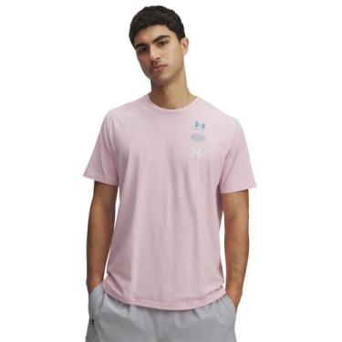 Imagem de Camiseta Sportstyle Under Armour Evol Logo Masculina, Rosa, P