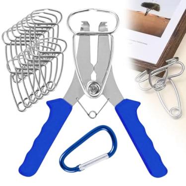 Imagem de Conjunto de grampos de mola de esquadria com mosquetão - 13 grampos de esquadria de mola com clipe de quadril, grampos de canto para marcenaria, acabamento de madeira, molduras de fotos, molde de