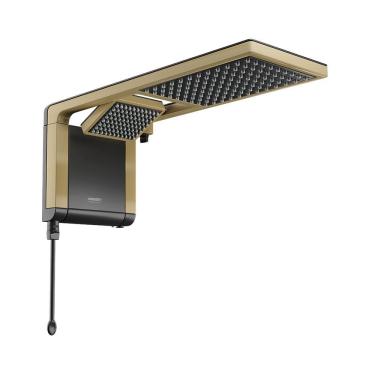 Imagem de Chuveiro Lorenzetti Acqua Duo Ultra Eletrônico Preto-matte Gold 220v (7800w)
