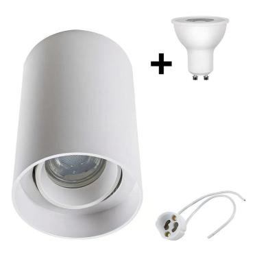 Imagem de Spot De Sobrepor Redondo Direcionável + Lâmpada Led Mr16