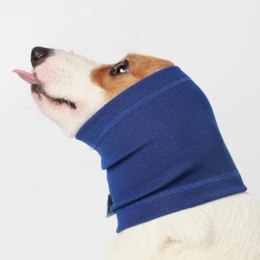 Imagem de Orelhas silenciosas para cães, chapéus com capuz, protetores de orelha de cachorro, faixa de cabeça, proteção de ouvido para cães, azul, M