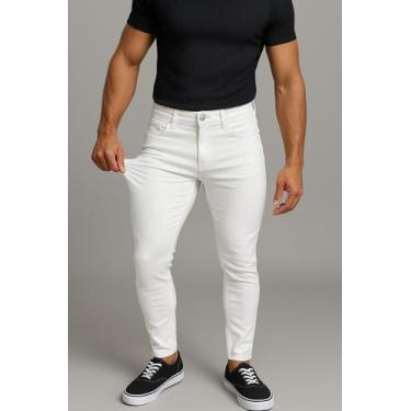 Imagem de Calça Alfaiataria Masculina Bengaline Premium - store95, Branco, P, be