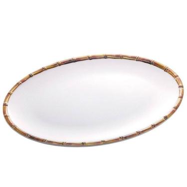 Imagem de Travessa Oval Melamina Bambu Asper 40 Cm - Mimo Style