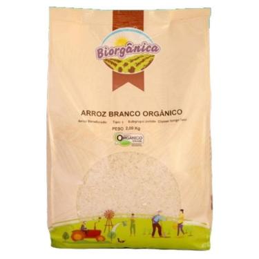 Imagem de Arroz Agulhinha Branco Orgânico Biorgânica 2Kg