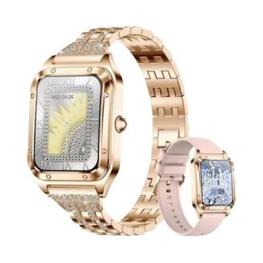 Imagem de Relógio Inteligente Bluetooth Feminino De 1,57 Polegadas Com Monitoram