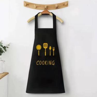 Imagem de Avental De Cozinha Poliéster Impermeável 95cm com Bolso Frontal Linha 