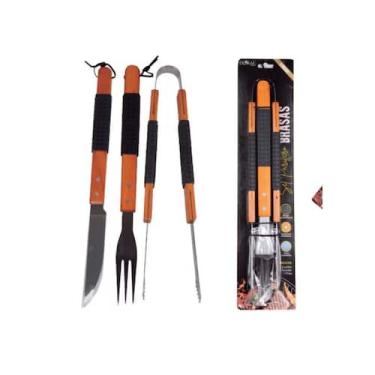 Imagem de Kit de churrasco para assar Doral National Holidays com 3 peças - Ligh