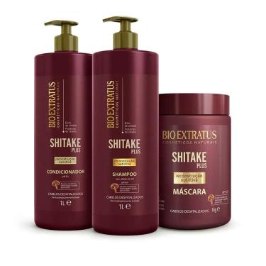 Imagem de Kit Bio Extratus Shitake Plus Shampoo + Cond + Máscara 1L/Kg