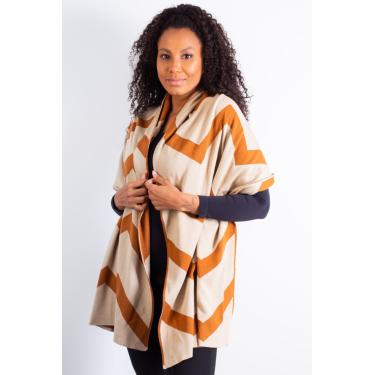 Imagem de Manta echarpe feminina de malha tricô 60045 Chevron