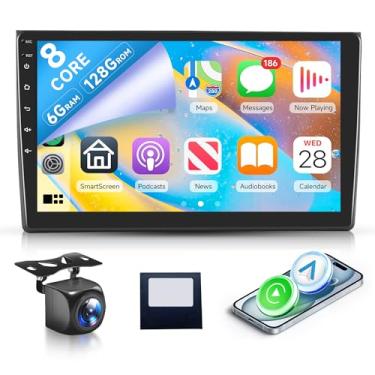 Imagem de 8 núcleos 6 + 128 G Android som automotivo para Audi A4 S4 RS4 2002-2007/Seat Exeo 2008-2012 sem fio Carplay Android Auto Radio, tela sensível ao toque Bluetooth GPS Mirror Link WiFi FM DSP câmera de