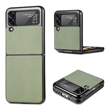 Imagem de Adequado para Samsung GalaxyZ Flip5 4 Folding Screen Phone Case Fibre Pattern Hard Case Protective Case, T1, For Samsung Z Flip 3