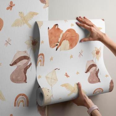 Imagem de Papel de Parede Boho para Quarto Infantil – Tendência em Decoração Suave e Encantadora (Modelo 02)