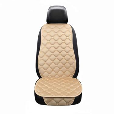 Imagem de Capa Protetora De Banco Para Carro Com Encosto Em Suede Design Sofisticado Confortável e Elegante (Bege)