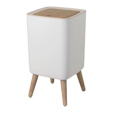 Imagem de Ioensy Lixeira com tampa Lixeira portátil para quarto Casa de fazenda Apartamento Casa Espaço pequeno