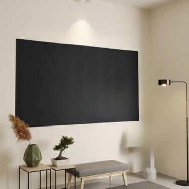 Imagem de Cortina Painel Blackout Com - InstalaçãO FáCil Para Sala, Quarto, Cozinha E EscritóRio(PRETO,135X215)