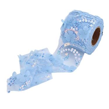 Imagem de Pssopp Fita de Tecido de Tule Lantejoulas Largura 6cm, 10 Jardas, Luz e Portátil, Tipos Artesanato, Fabricação Bonecas, Costura, para Artesanato Bricolage, Fabricação Chapéus, Decoração Interiores,