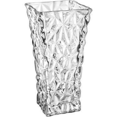 Imagem de Vaso Decorativo Enfeite Casa Retangular Home&co Vidro 29x15x15cm Transparente