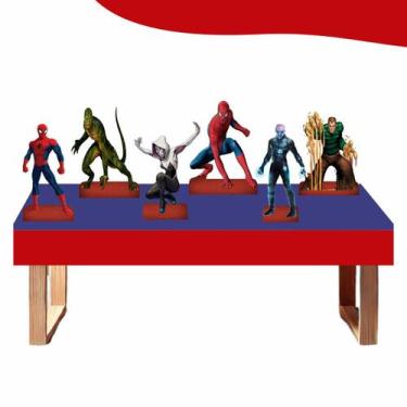 Imagem de Kit 6 Displays de Mesa 20cm MDF 3mm - Homem Aranha - Tudu de Bom