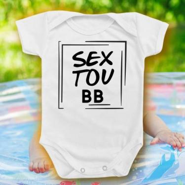 Imagem de Body Bebê Sextou Divertido Frases Menina Infantil Menino Mes - Borizin