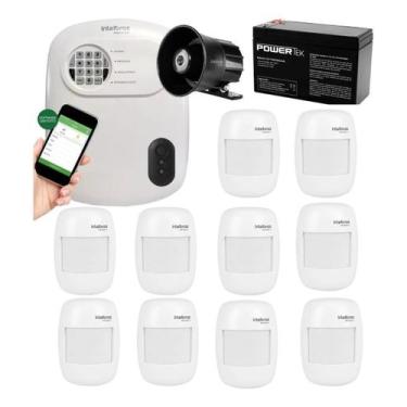 Imagem de Kit Central De Alarme Intelbras Com 10 Sensores Presença Sf