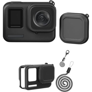 Imagem de Gaekol Capa De Silicone Para Lente Insta360 Ace Pro, Proteção À Prova Choque Com Alça Anti-Perda E Cordão Preto