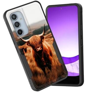 Imagem de CICPLKSE Capa protetora para Galaxy S25 FE, camada dupla, híbrida, à prova de choque, rígida, policarbonato macio, TPU (poliuretano termoplástico), capa protetora para Samsung Galaxy S25 FE de 6,7