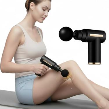 Imagem de Massageador Muscular Eletrico Profissional Pistola – Alívio da Dor, Relaxamento, Liberação Miofascial, 4 Ponteiras, Portátil e Silencioso.