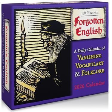 Imagem de Calendário de mesa diário em caixa Forgotten English 2026 — Vocabulário e folclore que desaparecem