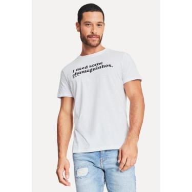 Imagem de Camiseta Estampada Chameguinhos Reserva, Branco, P