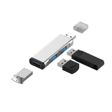 Imagem de Mini hub USB divisor USB de 3 portas 1 em 3 saídas, adaptador expansor USB com porta de transferência de dados USBA 3.0, 2 portas USB 2.0, dongle USB para PC, laptops, Keyborad, disco rígido móvel e