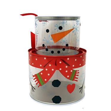 Imagem de The Tin Box Company 971707 Snowman Stacking Tin Box (Clear)