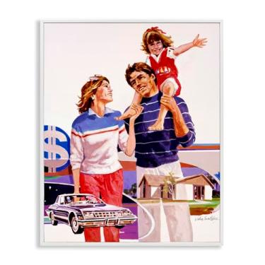 Imagem de Stupell Industries Retrato de nostalgia de família retrô arte giclée emoldurada branca, design por Wind River Studios, 20 x 16