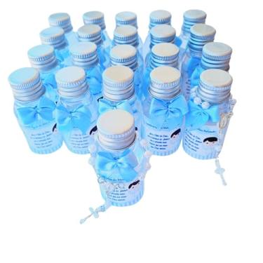 Imagem de 20 Lembrancinhas Batizado Garrafinhas C/água Benta e Terço