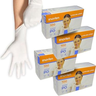 Imagem de Luva Latex Descartavel Sem Pó - INOVEN - PP, P, M e G - 400 unidades (PP)