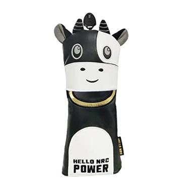 Imagem de Luzhengyang Capa de cabeça de taco de golfe bordada à prova d'água premium - couro PU, ajuste universal para motorista, fairway e clubes híbridos, arranhões e batidas, elegante e organizada, UT, preta