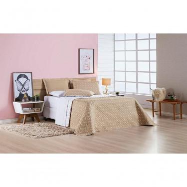 Imagem de Cobre Leito 200 Fios Petit Poá King 03 Peças - Caqui