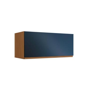 Imagem de Armário Aéreo Cozinha Modulado Ciela R648 Com 1 Porta Basculante 80cm Canela Azul