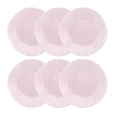 Imagem de Conjunto 6 Pratos Raso 27,5 Cm Ryo Pink Sand Porcelana Oxford